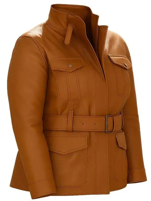 On Brand with Jimmy Fallon Emily Trent Brown Jacket