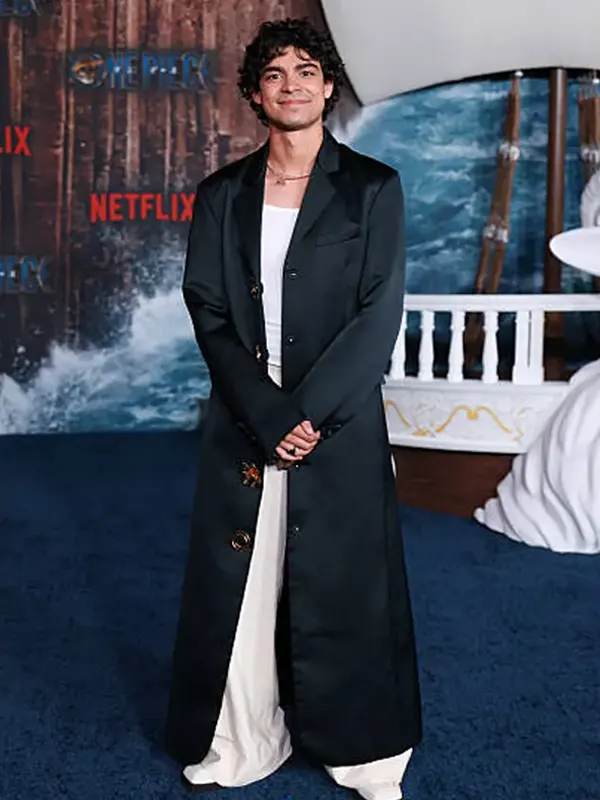 One Piece S02 Premiere Inaki Godoy Satin Black Coat