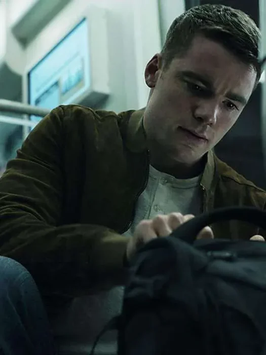 Peter Sutherland The Night Agent Bomber Olive Green Jacket