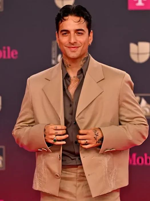 Red Carpet Maluma Cropped Beige Blazer