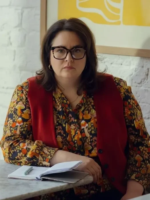 Run Away Ruth Jones Red Suede Vest