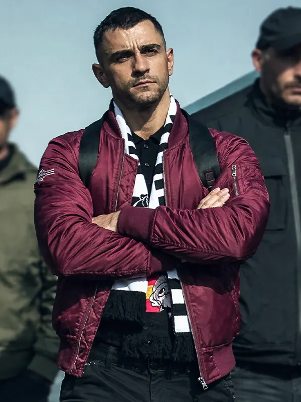 Salvador Cesar Mateo Burgundy Jacket