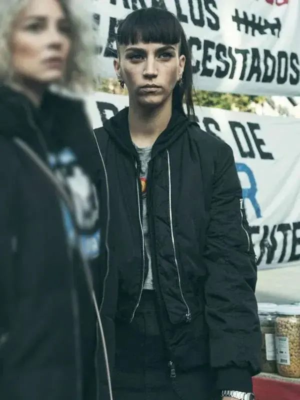 Salvador Claudia Salas Bomber Black Jacket