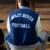 School Spirits Wally Clark Blue And White Varsity Jacket