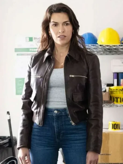 Sofia Pernas Tracker Leather Brown Jacket