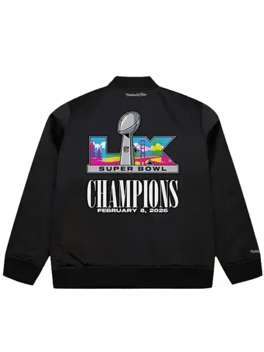 Super Bowl LX Champions Seahawks Bomber Jacket back