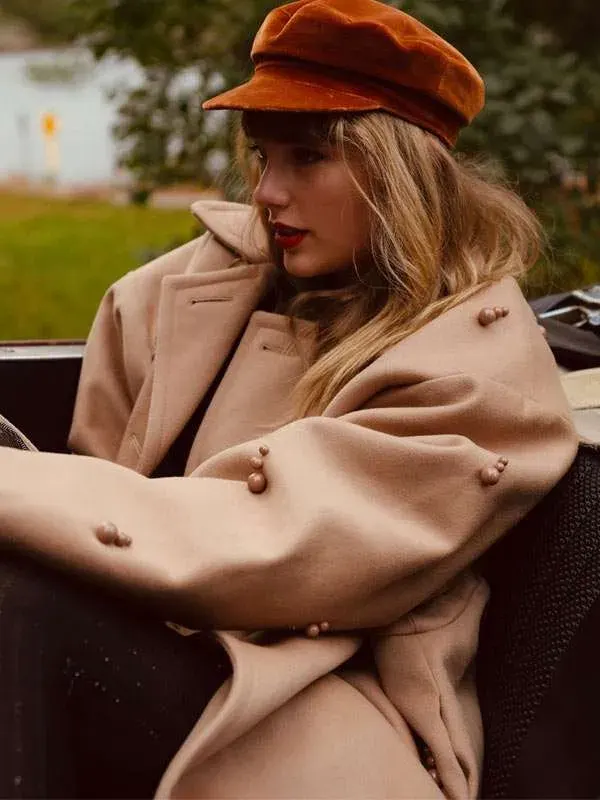Taylor Swift Red All Too Well Beige Wool Coat