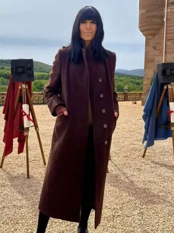 The Celebrity Traitors Claudia Winkleman Brown Wool Coat