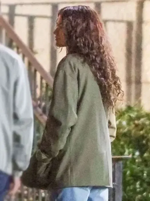 The Drama Zendaya Green Jacket Back