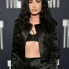 The Moment Premiere Demi Lovato Cropped Jacket
