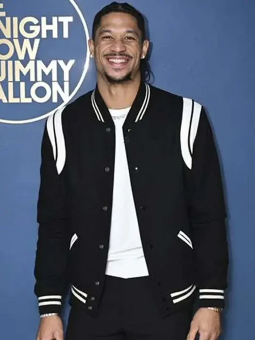 The Tonight Show Josh Hart Black And White Varsity Jacket