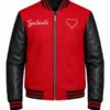 Valentine’s Day Men Red And Black Letterman Jacket