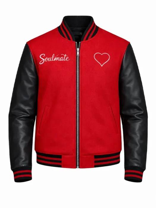 Valentine’s Day Men Red And Black Letterman Jacket
