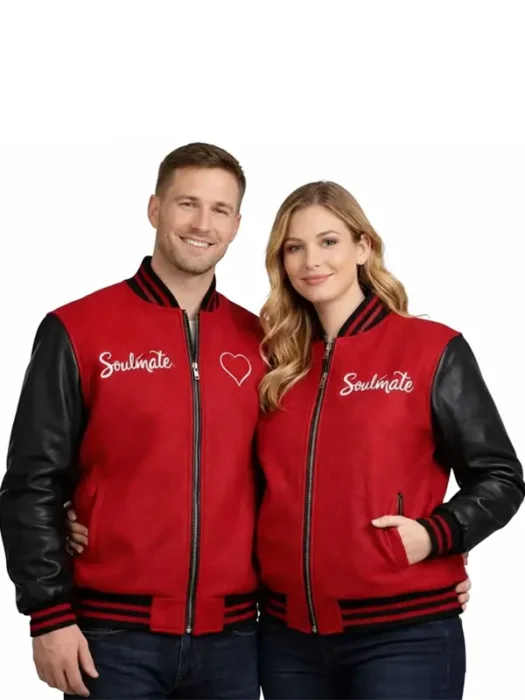 Valentine’s Day Red And Black Letterman Jacket