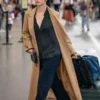 Vanished Kaley Cuoco Brown Trench Coat