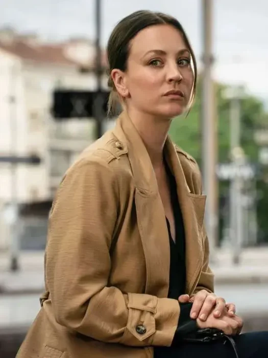 Vanished Kaley Cuoco Trench Brown Coat