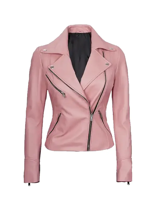 Womens_Moto_Style_Pink_Leather_Jacket