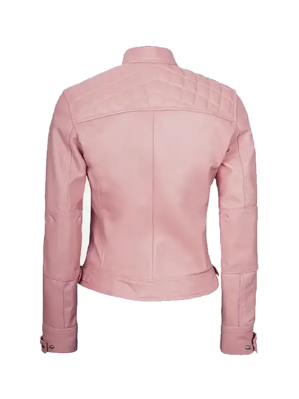 Womens_Pink_Diamond_Cafe_Racer_Leather_Jacket_Back