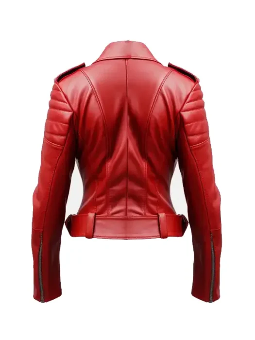 Womens_Red_Biker_Leather_Jacket_Back