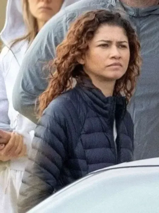 Zendaya Euphoria Black Puffer Jacket