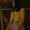 56 Days Ciara Wyse Yellow Cropped Cotton Jacket