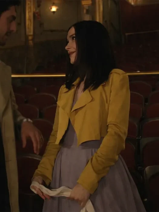 56 Days Ciara Wyse Yellow Cropped Cotton Jacket