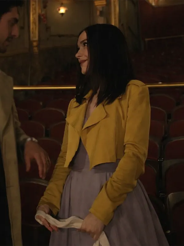 56 Days Ciara Wyse Yellow Cropped Cotton Jacket