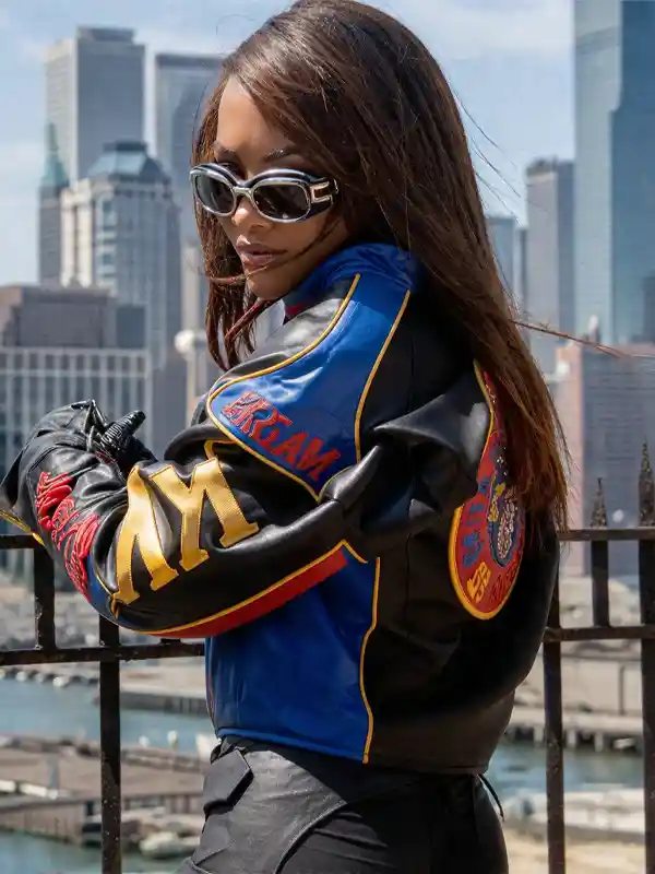 Aaliyah Babygirl Leather Motorcycle Jacket