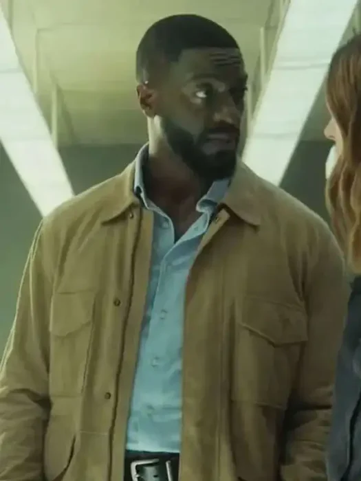 Aldis Hodge Cross Beige Jacket