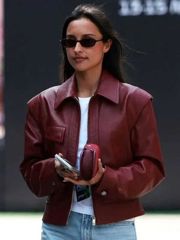 Alexandra Leclerc F1 Grand Prix Of China Leather Jacket