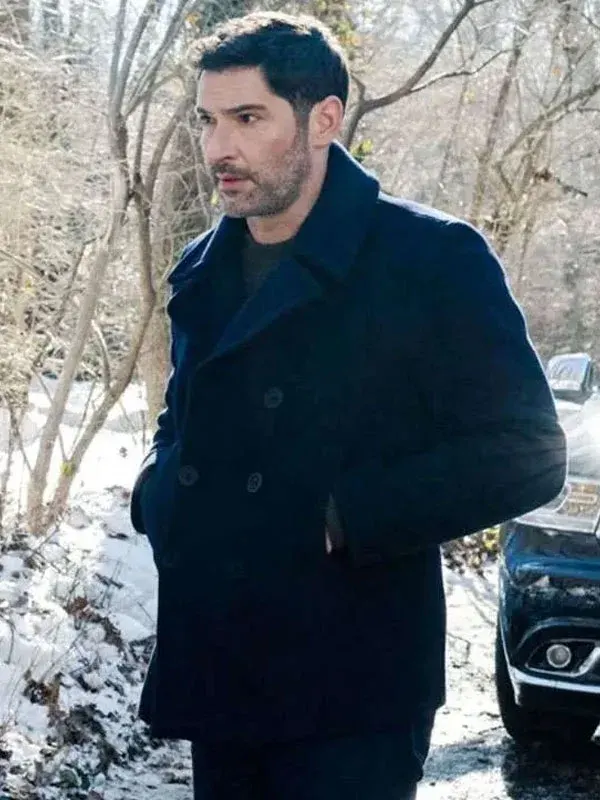 CIA 2026 Tom Ellis Black Peacoat