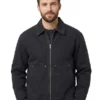 Canvas Work Jacket in Washed Black