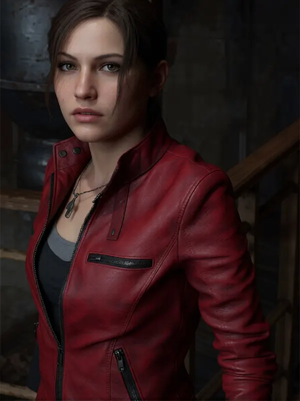 Claire Redfield Resident Evil Leather Red Jacket