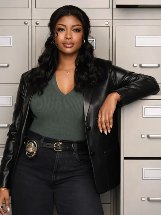 Daphne Forrester High Potential S02 Leather Blazer