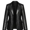 High Potential S02 Daphne Forrester Black Leather Blazer