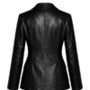 High Potential S02 Daphne Forrester Black Leather Blazer Back