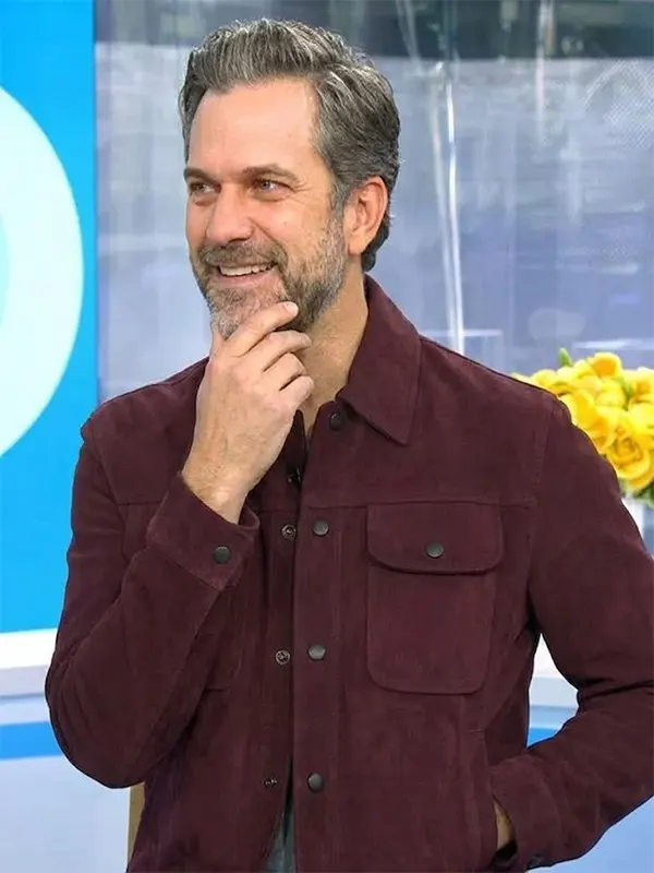 Joshua Jackson The Today Show Burgundy Jacket