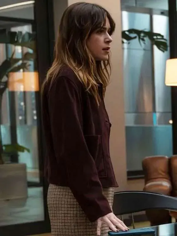 Kiernan Shipka Industry S04 Suede Leather Jacket