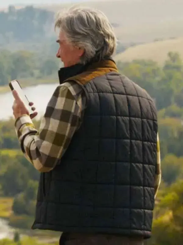 Kurt Russell The Madison Quilted Black Vest