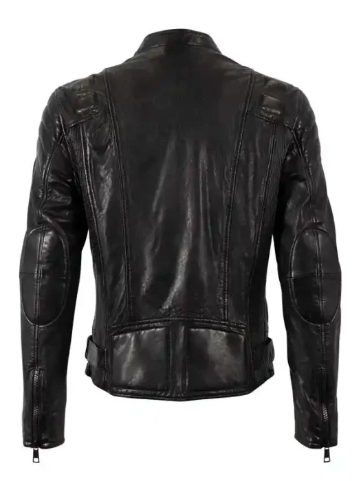 Leather black Mauritius Jacket Back