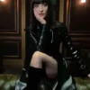 Lera Abova One Piece Black Leather Coat