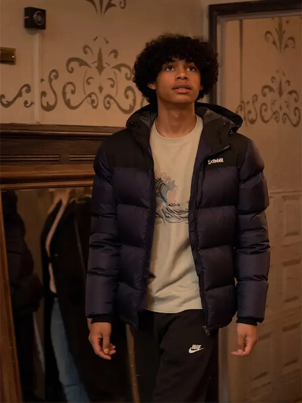 Lupin Etan Simon Hooded Black Puffer Jacket