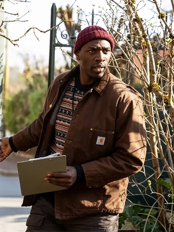 Lupin Omar Sy Brown Jacket