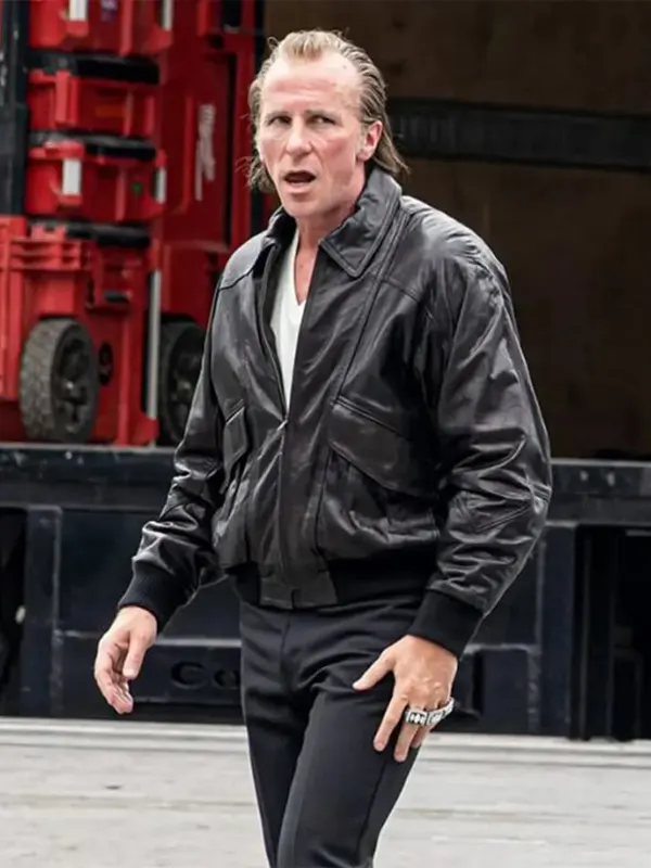 Madden 2026 Christian Bale Black Leather Jacket