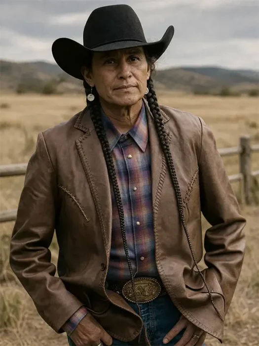 Marshals Mo Brown Leather Blazer