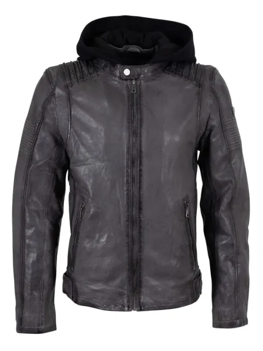 Mauritius Anthracite Leather Jacket