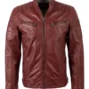 Mauritius Red Leather Jacket