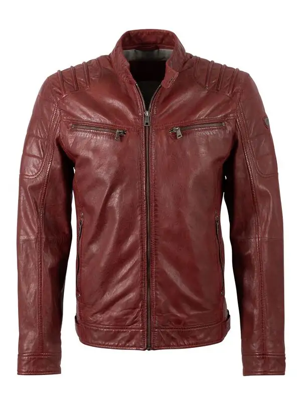 Mauritius Red Leather Jacket