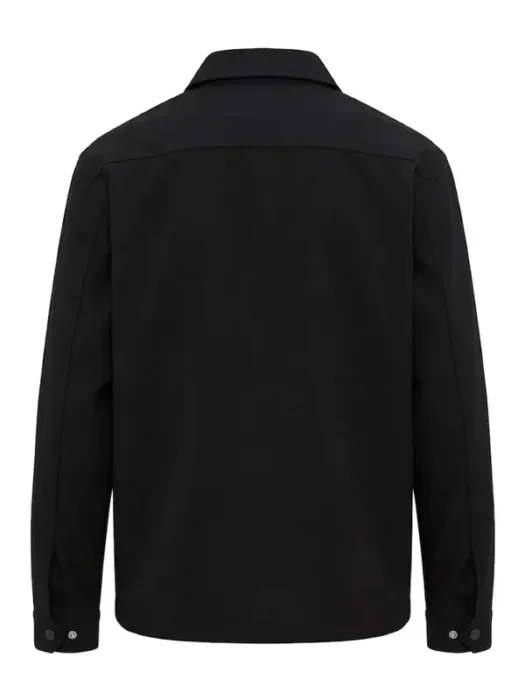 Mens Black Cotton Jacket Back