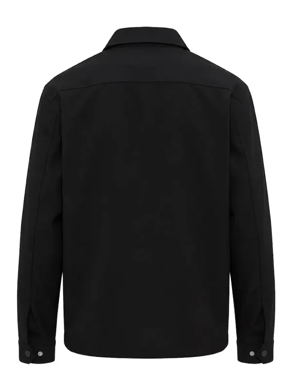 Mens Black Cotton Jacket Back